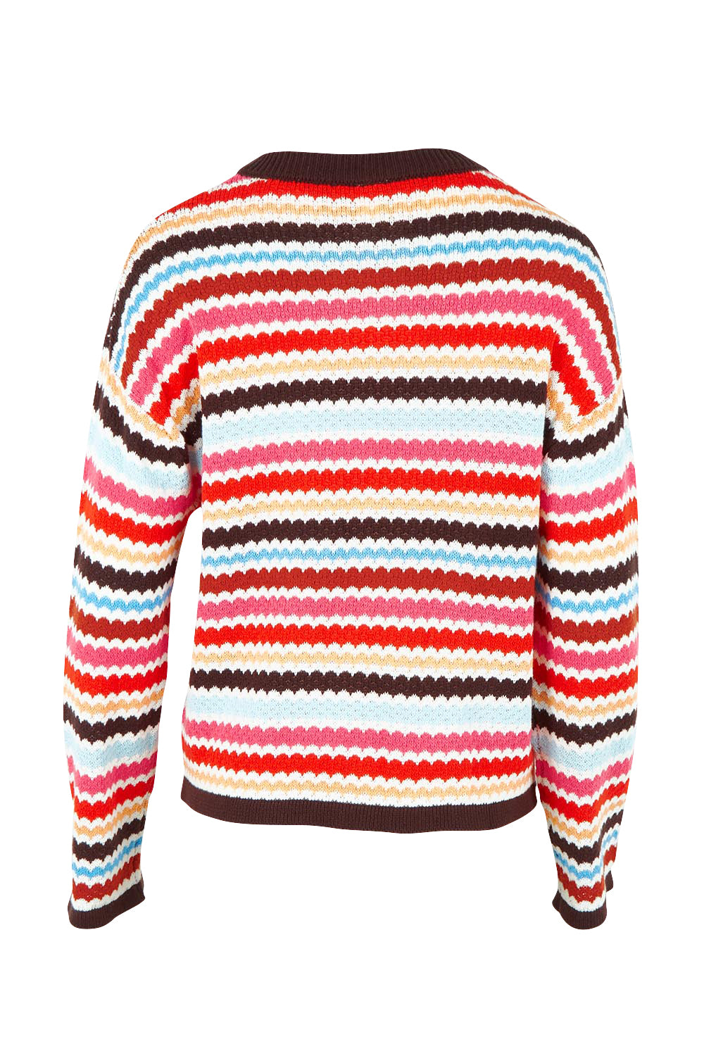 Product shot of the Retro Reef Long Sleeve Knit – Multi in colour Multi, from the back