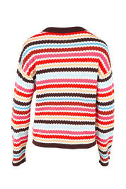Product shot of the Retro Reef Long Sleeve Knit – Multi in colour Multi, from the back