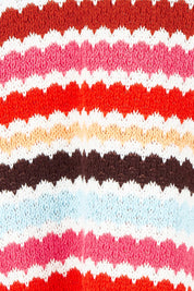 Product shot of the Retro Reef Long Sleeve Knit – Multi in colour Multi, showing detail