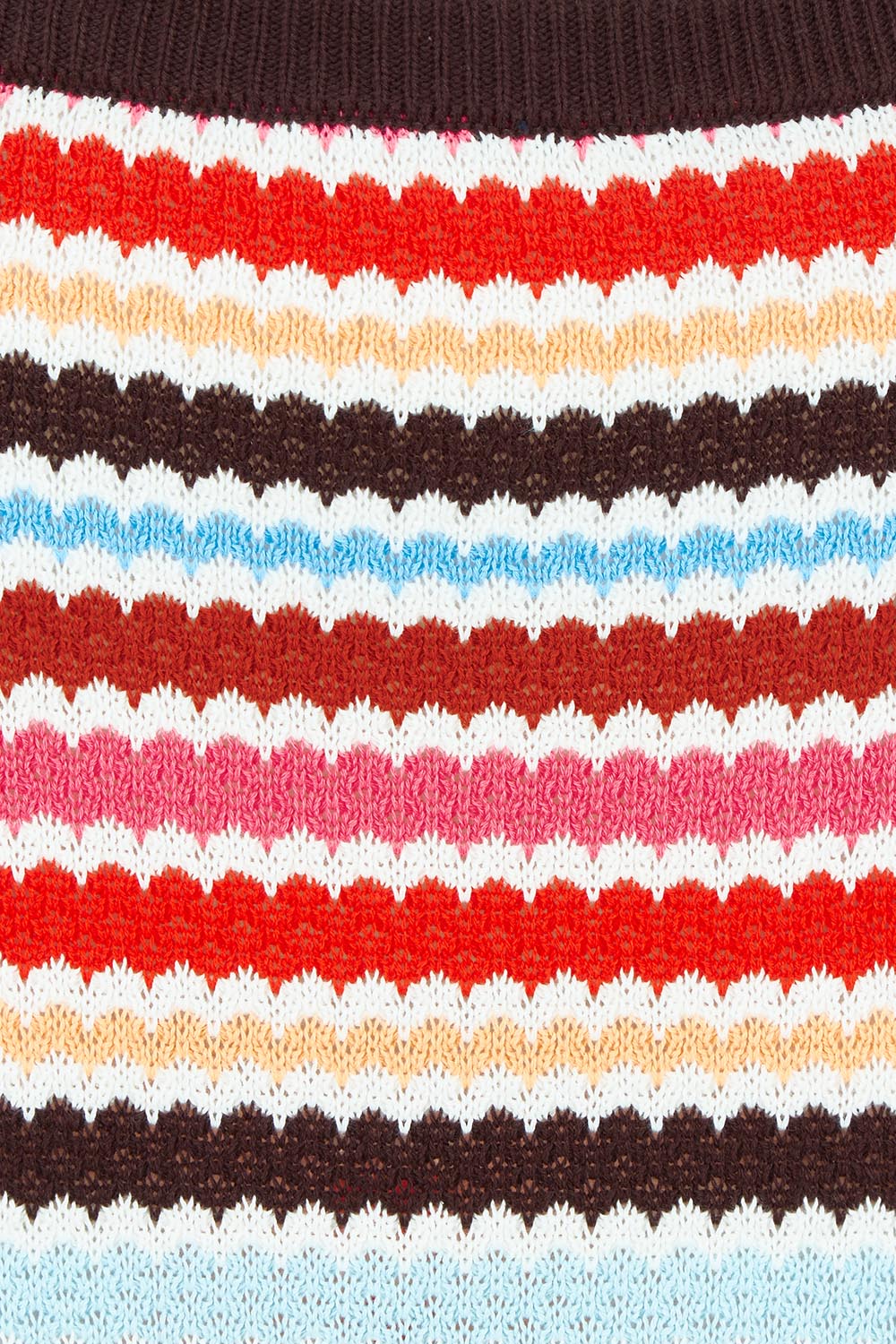 Product shot of the Retro Reef Knit Skirt – Multi in colour Multi, showing detail