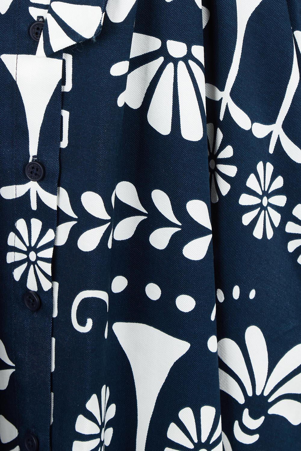 Product shot of the Jenny Dress – Navy in colour Navy, showing detail