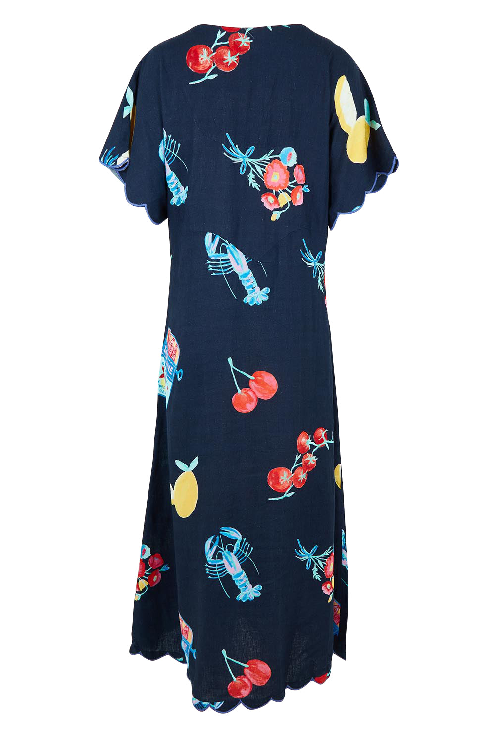 Product shot of the Market Dress – Navymarket in colour Navymarket, from the back