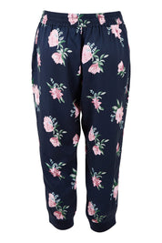 Product shot of the Primrose Pant in colour Navy (Blue), from the back