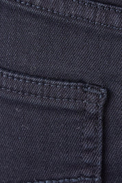 Product shot of the Belle Denim Skirt in colour Washeblack (Black), detail