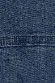 Product shot of the Daisy Denim Dress in colour Bluewash (Blue), detail