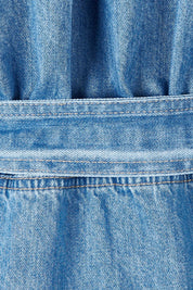 Product shot of the Lucinda Denim Shirt Dress in colour Denim (Blue), detail