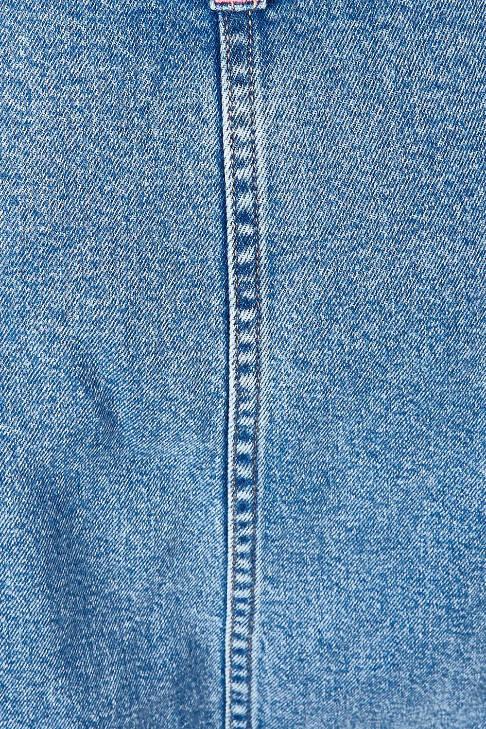 Product shot of the Florence Button Through Skirt in colour Midblue (Blue), detail
