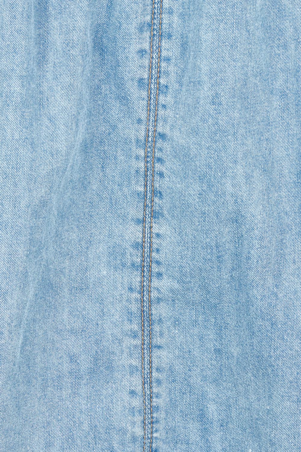Product shot of the Paisley Denim Skirt in colour Lightblue (Blue), detail