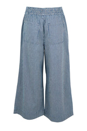 Julia Pinstripe Denim Pant - Bluewhite