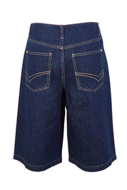 Product shot of the Faith Denim Shorts – Dblue in colour Dblue, from the back