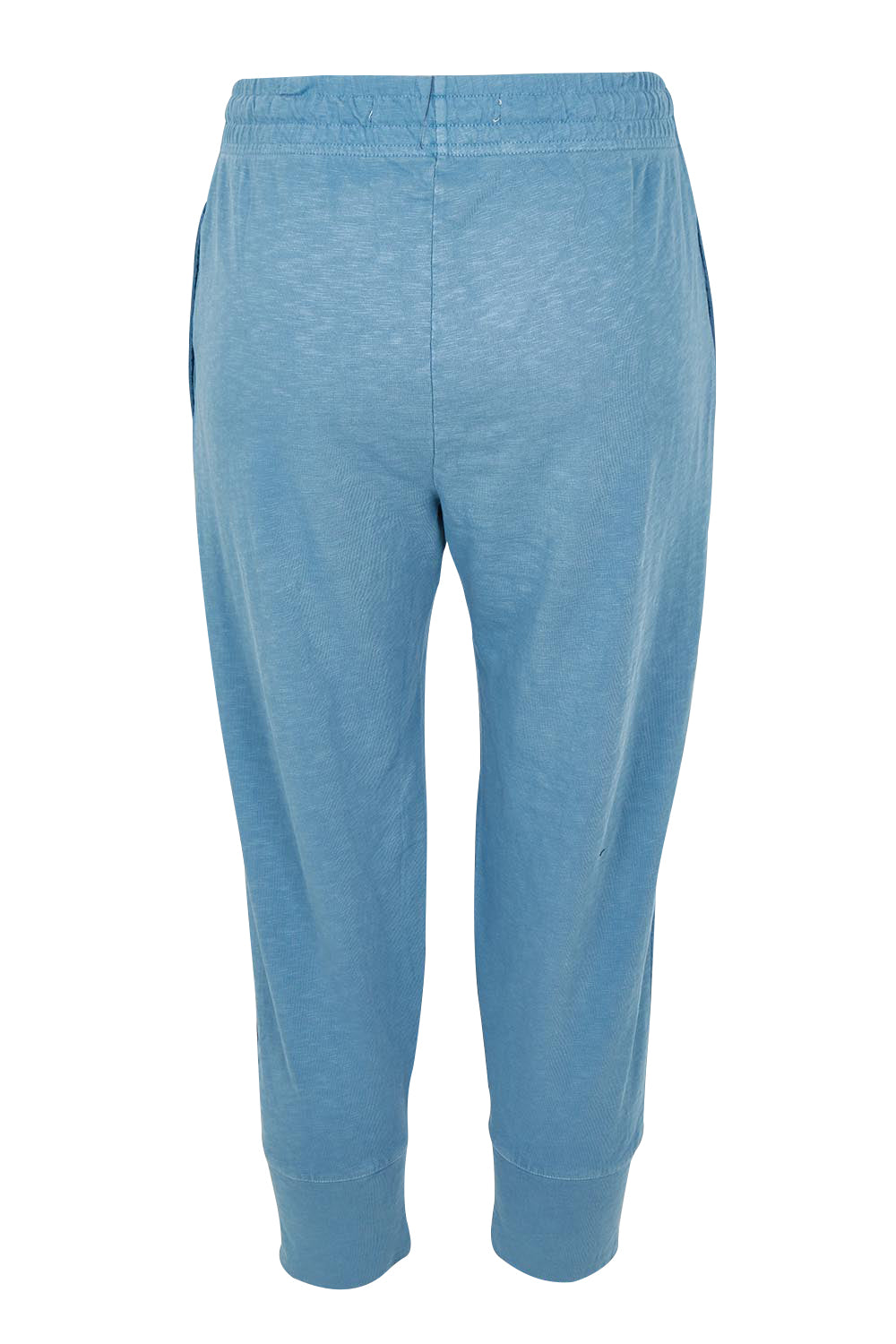 Product shot of the Fundamental Brunch Cotton Pant in colour Blueshadow (Blue), from the back
