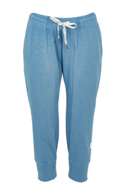 Product shot of the Fundamental Brunch Cotton Pant in colour Blueshadow (Blue), from the front