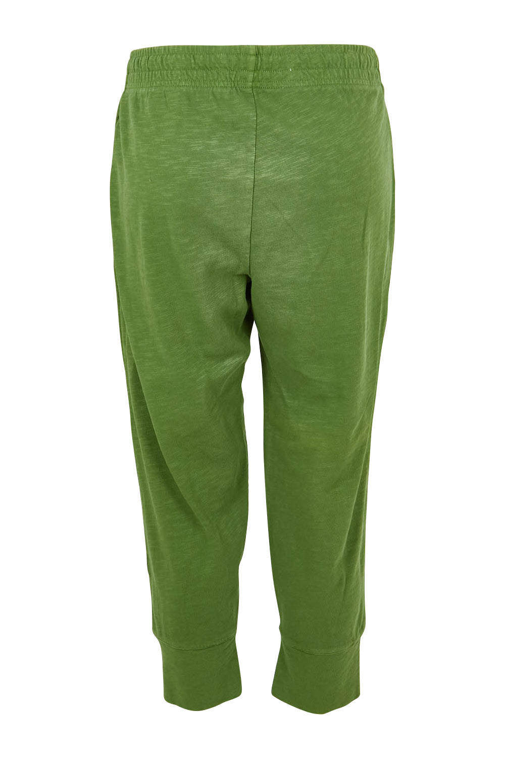 Product shot of the Fundamental Brunch Cotton Pant in colour Cedargreen (Green), from the back