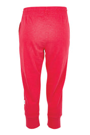 Product shot of the Fundamental Brunch Cotton Pant – Darkpink in colour Darkpink, from the back