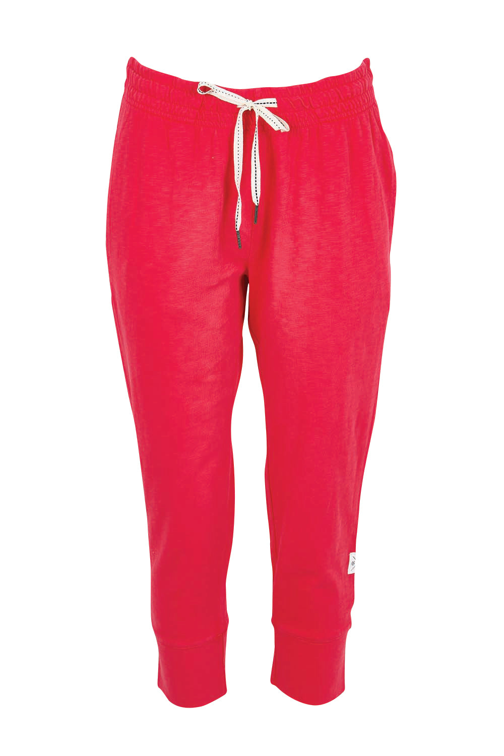 Product shot of the Fundamental Brunch Cotton Pant – Darkpink in colour Darkpink, from the front
