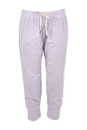 Product shot of the Fundamental Brunch Cotton Pant in colour Dustylilac (Purple), from the front