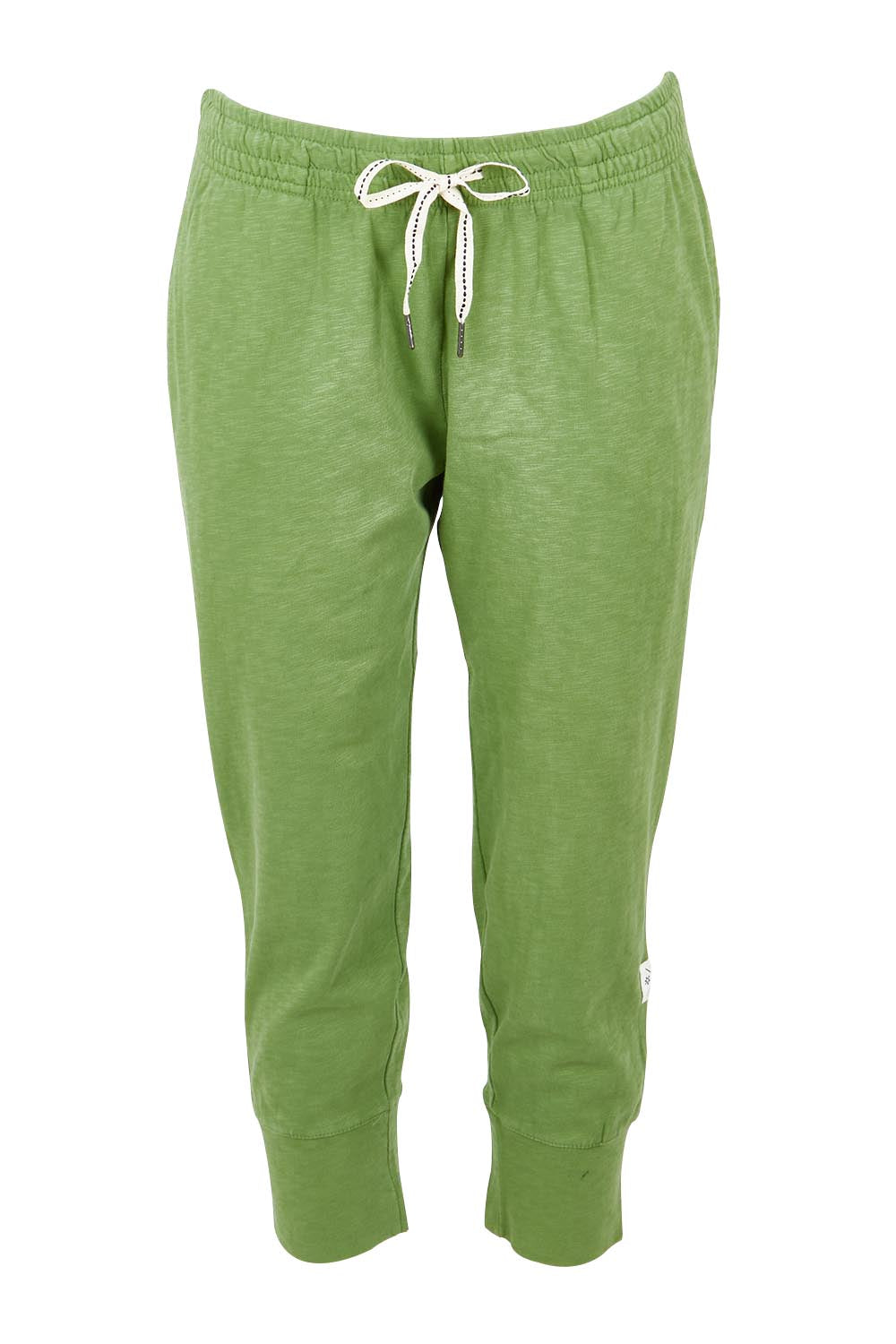Product shot of the Fundamental Brunch Cotton Pant in colour Forest (Green), from the front