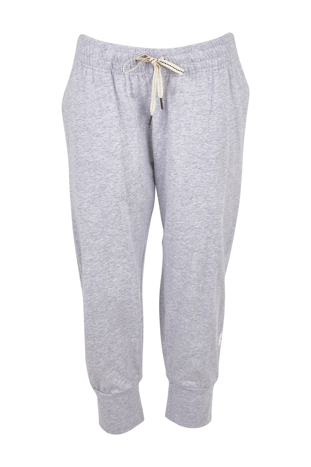 Product shot of the Fundamental Brunch Cotton Pant in colour Greymarl (Grey), from the front