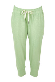 Product shot of the Fundamental Brunch Cotton Pant in colour Quietgreen (Green), from the front