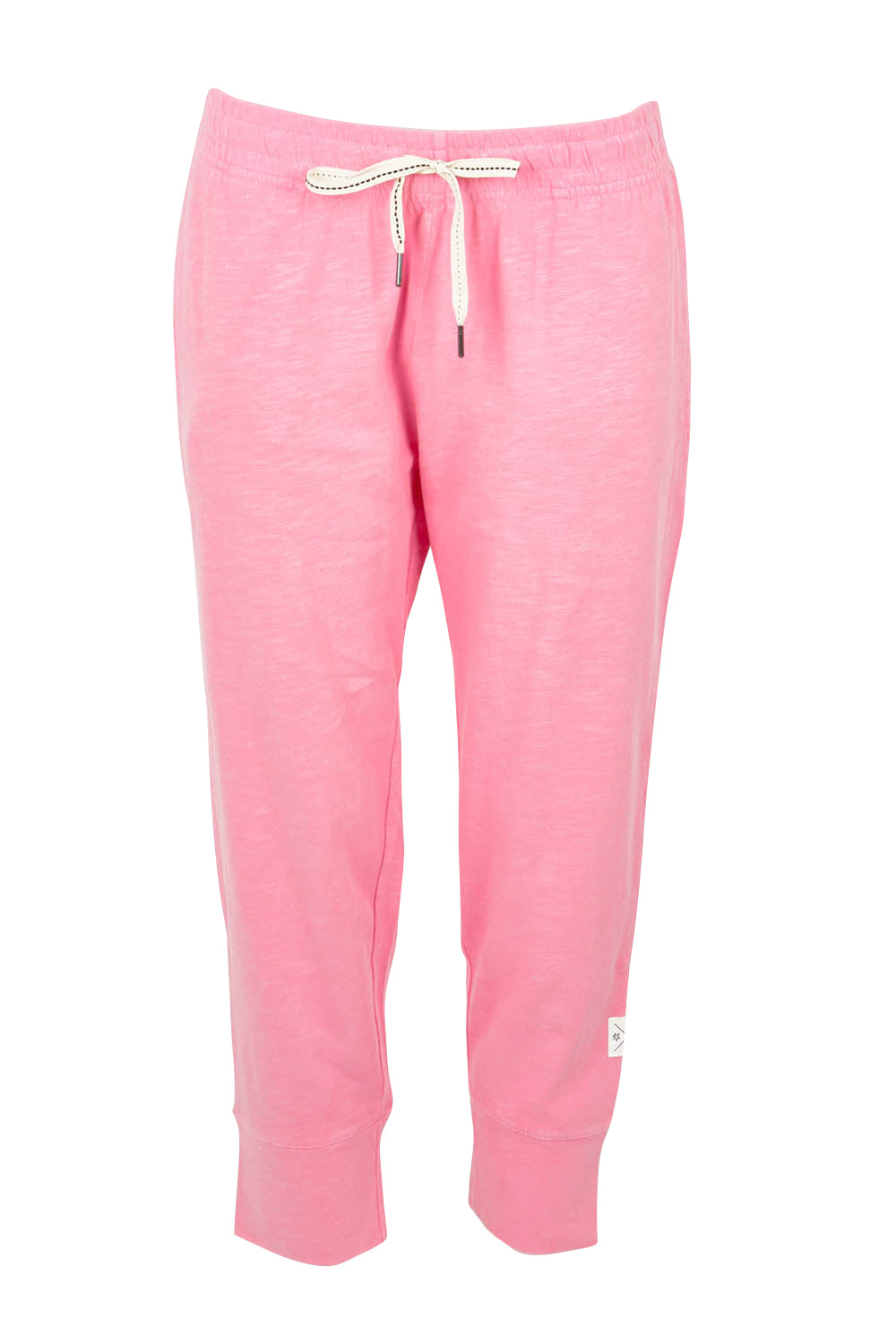 Product shot of the Fundamental Brunch Cotton Pant in colour Strawberry (Pink), from the front