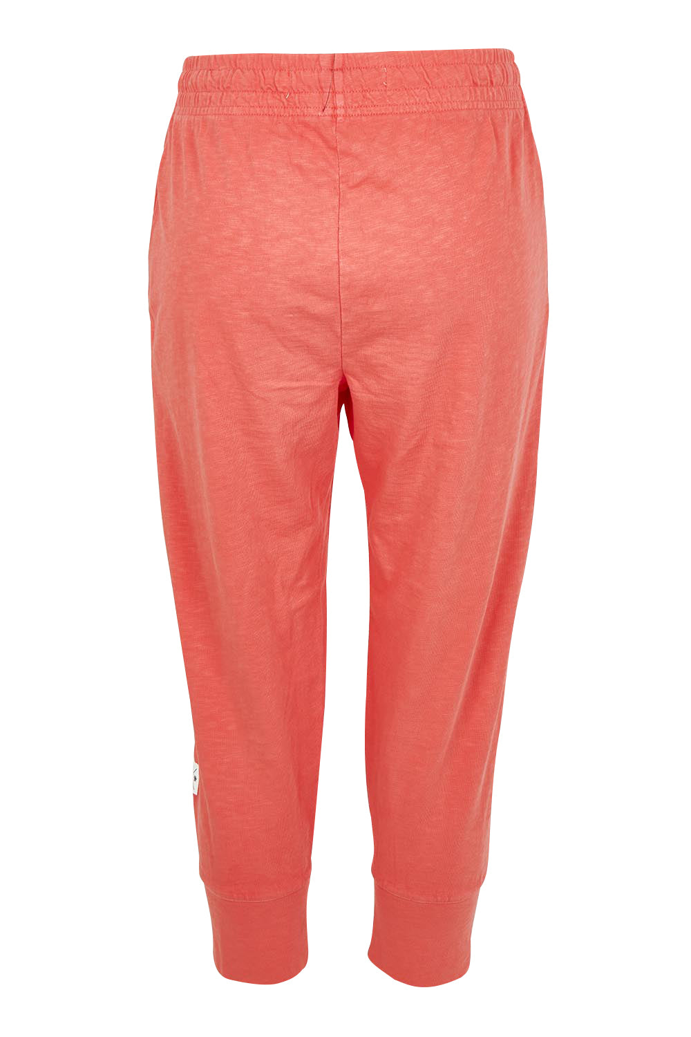 Product shot of the Fundamental Brunch Cotton Pant in colour Sugarcoral (Pink), from the back