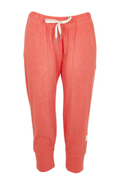 Product shot of the Fundamental Brunch Cotton Pant in colour Sugarcoral (Pink), from the front