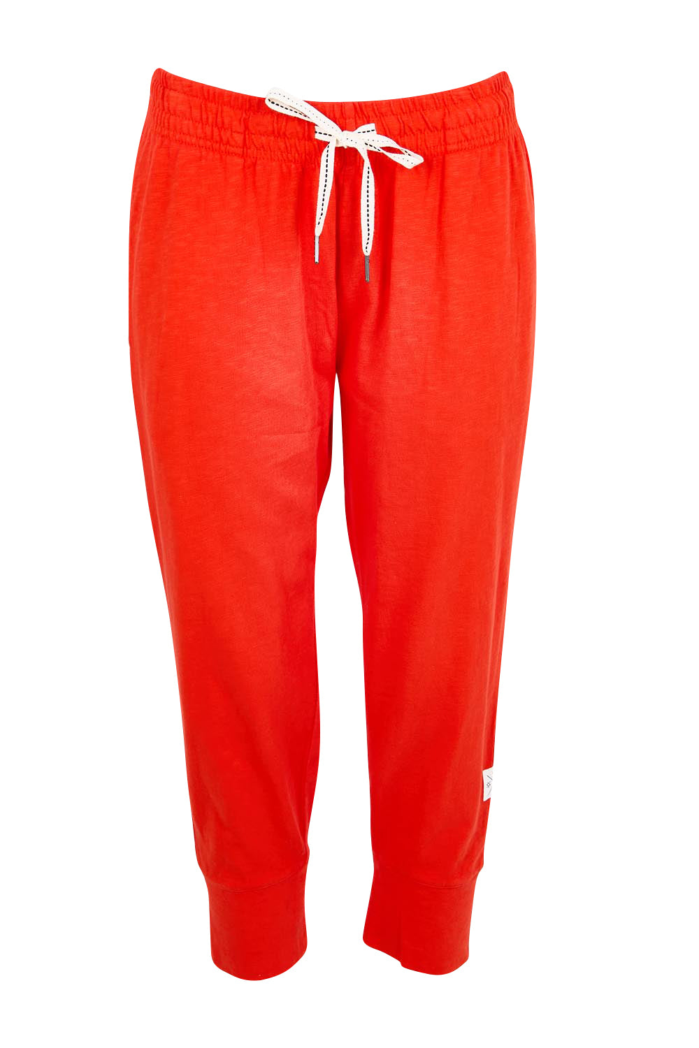 Product shot of the Fundamental Brunch Cotton Pant – Tangello in colour Tangello, from the front