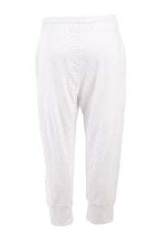 Product shot of the Fundamental Brunch Cotton Pant in colour White (White), from the back