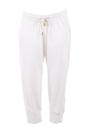 Product shot of the Fundamental Brunch Cotton Pant in colour White (White), from the front