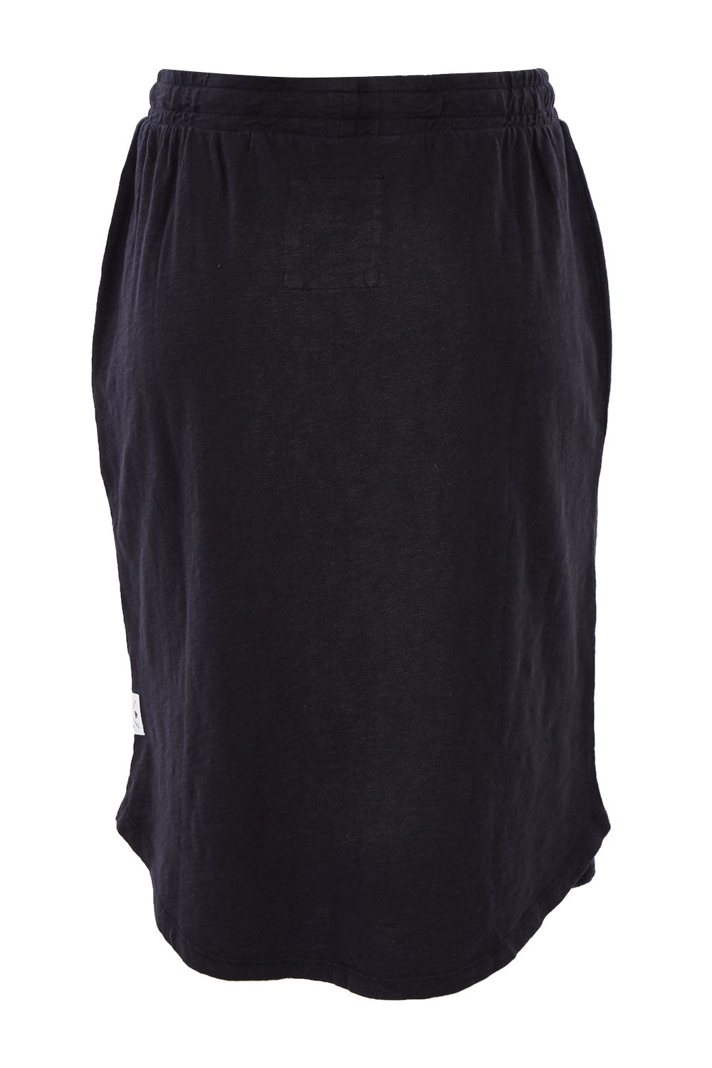 Product shot of the Fundamental Isla Skirt in colour Black (Black), from the back