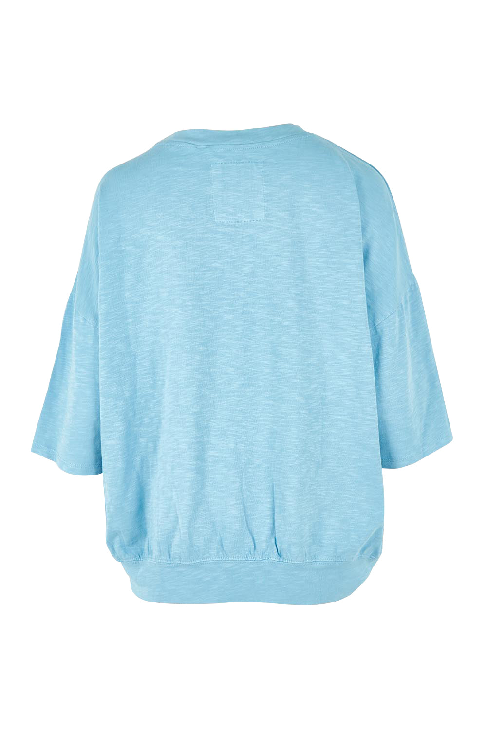 Product shot of the Fundamental Mazie Cotton Sweat Top in colour Duskblue (Blue), from the back