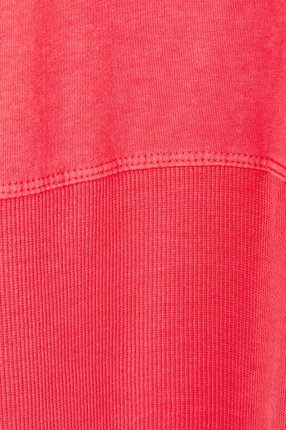 Product shot of the Fundamental Rib Cotton Tank in colour Bitterred (Red), detail