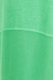 Product shot of the Fundamental Rib Cotton Tank in colour Greenbriar (Green), detail