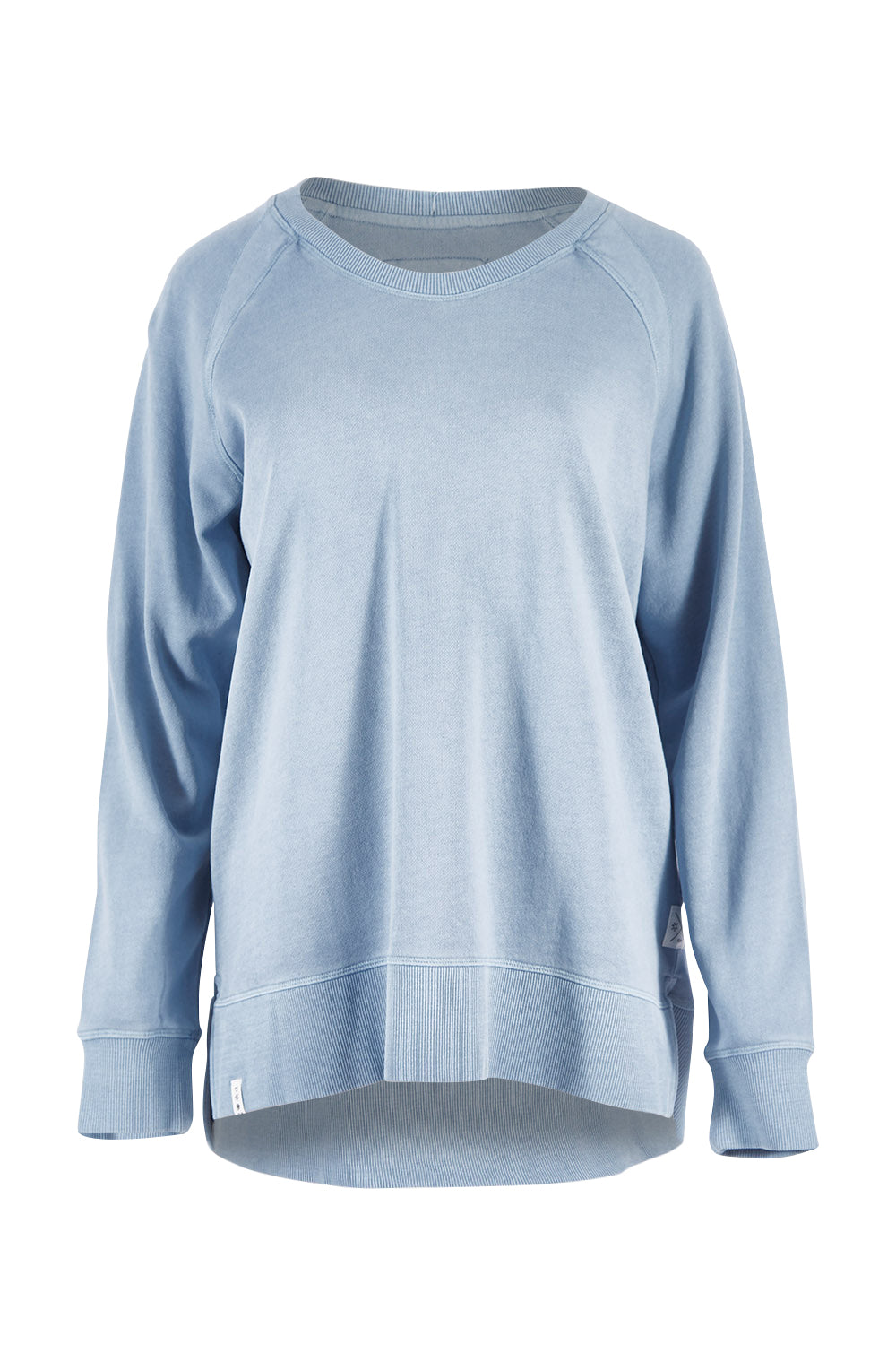 Product shot of the Fundamental Sydney Crew in colour Bluemist (Blue), from the front