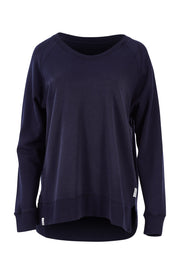 Product shot of the Fundamental Sydney Crew in colour Navy (Blue), from the front
