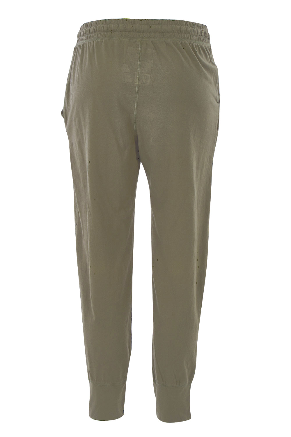 Product shot of the Fundamental Wash Out Pant in colour Khaki (Green), from the back