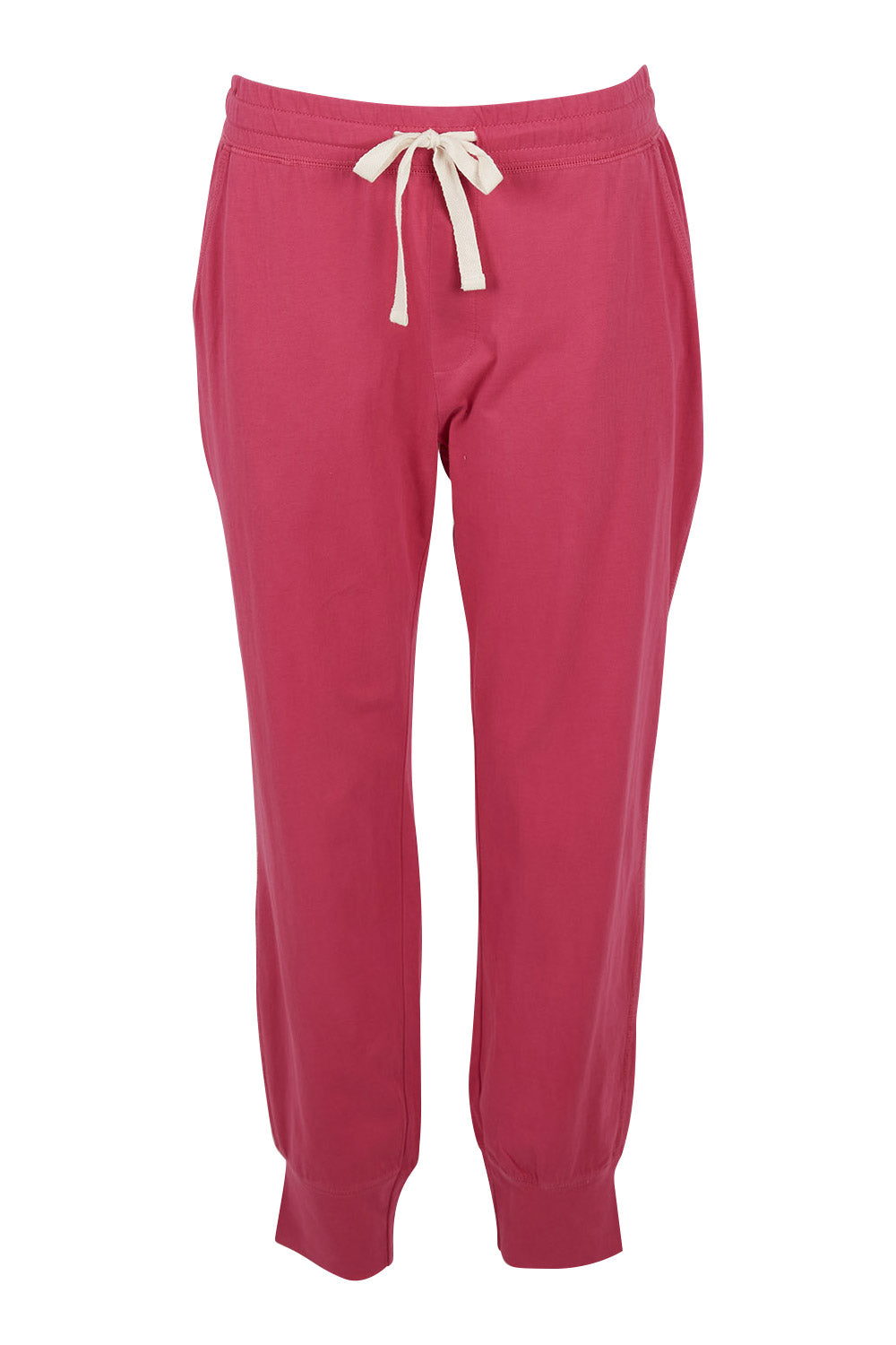 Product shot of the Fundamental Wash Out Pant in colour Plum (Pink), from the front