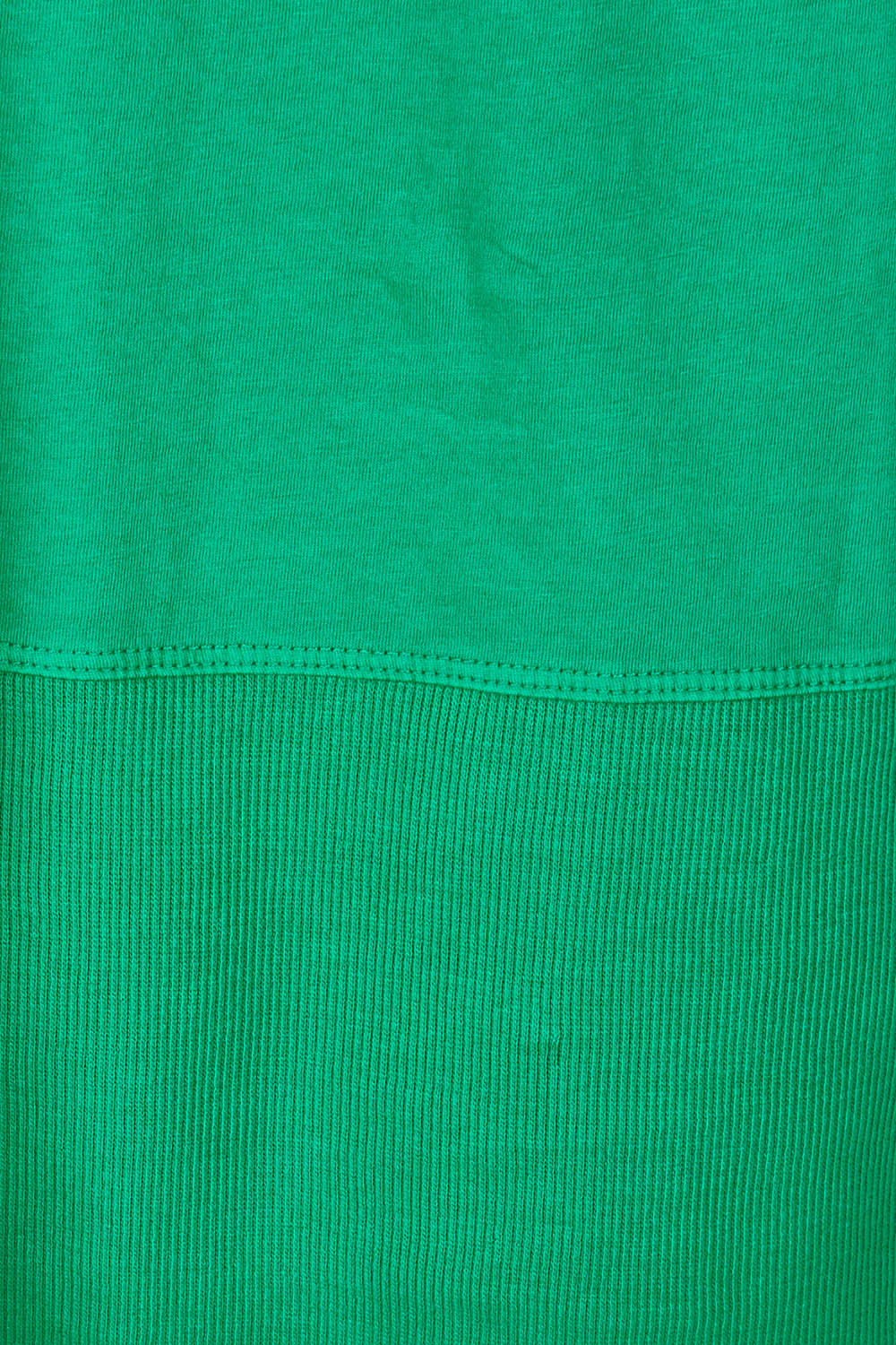 Product shot of the Fundamental Rib Long Sleeve Tee in colour Goodgreen (Green), detail
