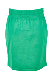 Product shot of the Fundamental Cassie Skirt in colour Brghtgreen (Green), from the back