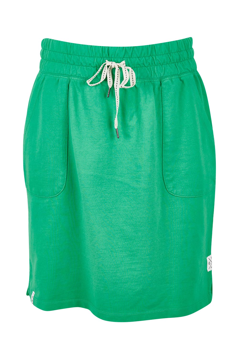Product shot of the Fundamental Cassie Skirt in colour Brghtgreen (Green), from the front