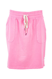 Product shot of the Fundamental Cassie Skirt in colour Bubblegum (Pink), from the front