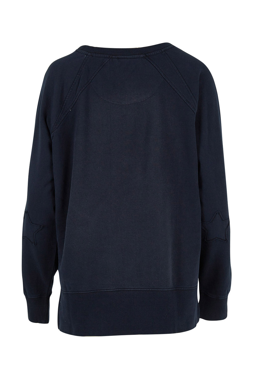 Product shot of the Fundamental Victoria Crew in colour Navy (Blue), from the back