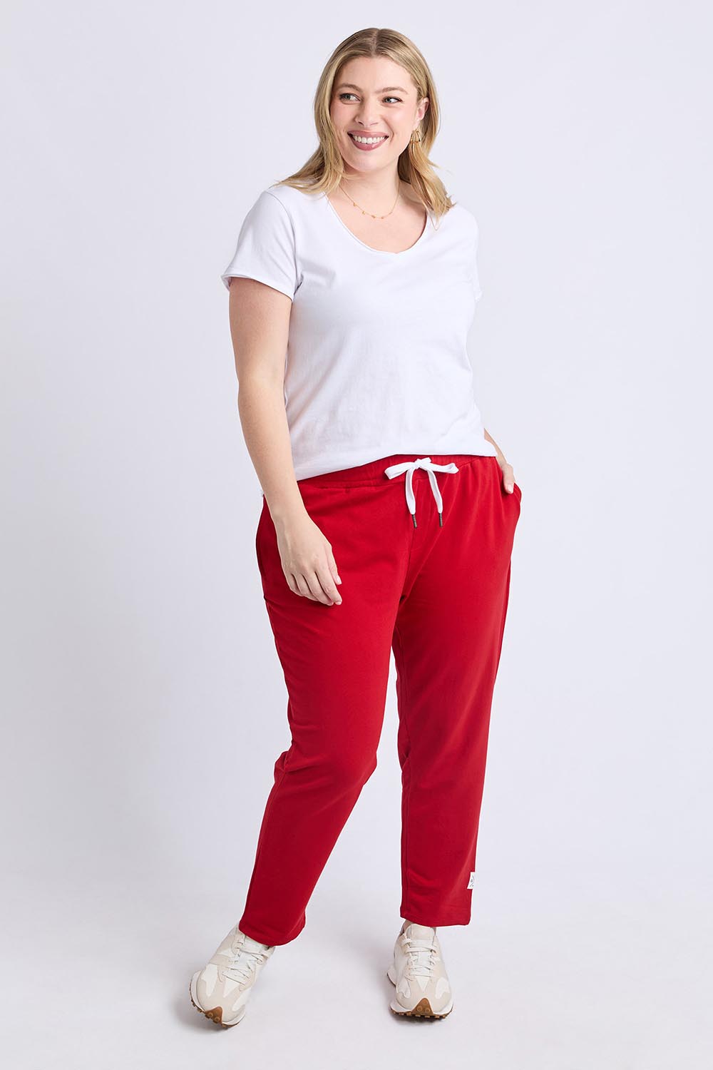Fundamental Lobby Cotton Pant – Cranberry