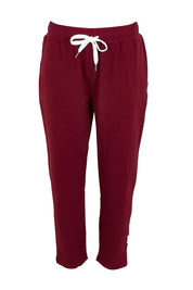 Product shot of the Fundamental Lobby Pant in colour Plum (Purple), from the front