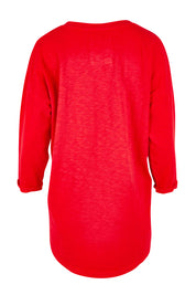 Fundamental Annie Cotton 3/4 Sleeve Tee – Cranberry