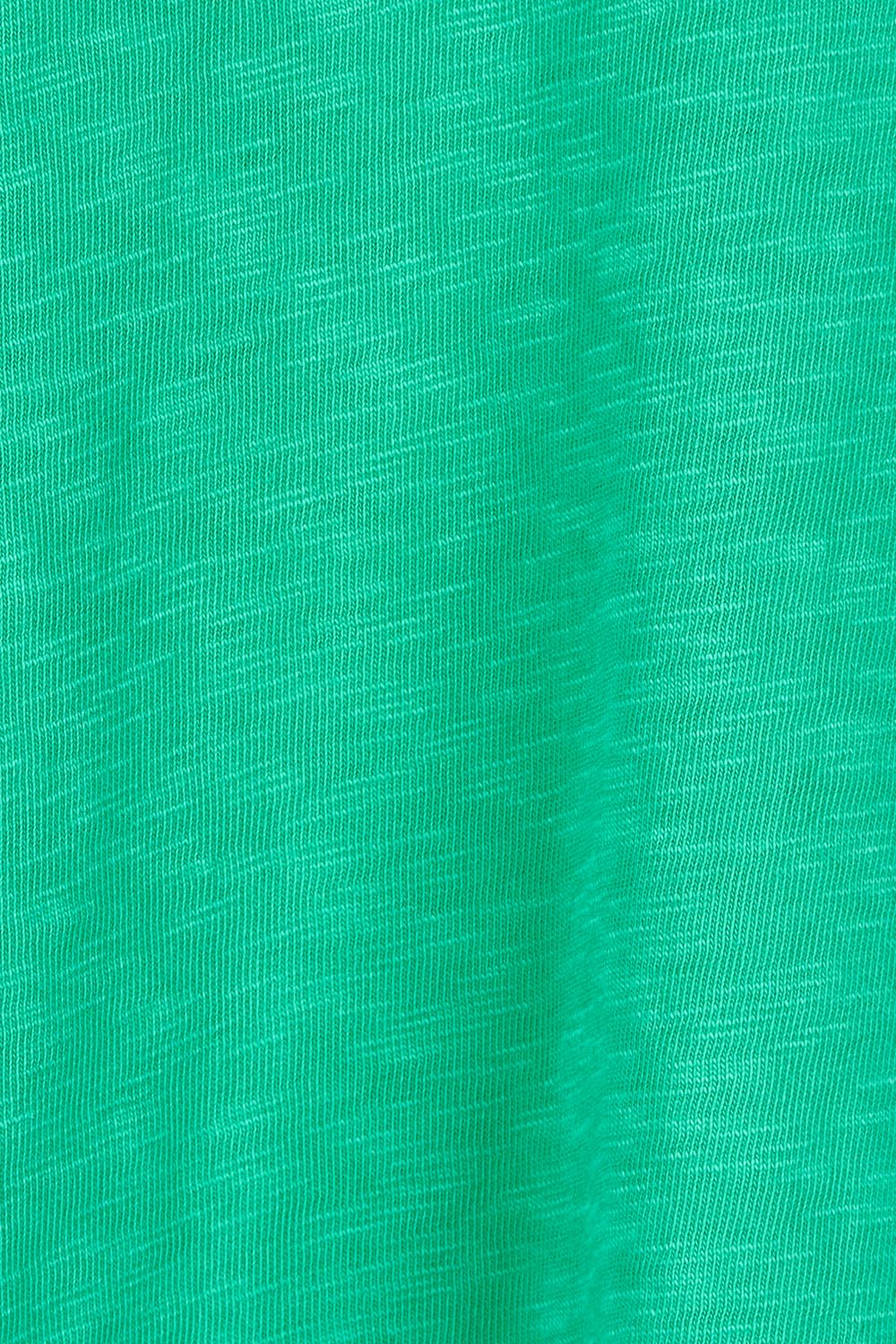 Fundamental Annie Cotton 3/4 Sleeve Cotton Tee - Turquoise