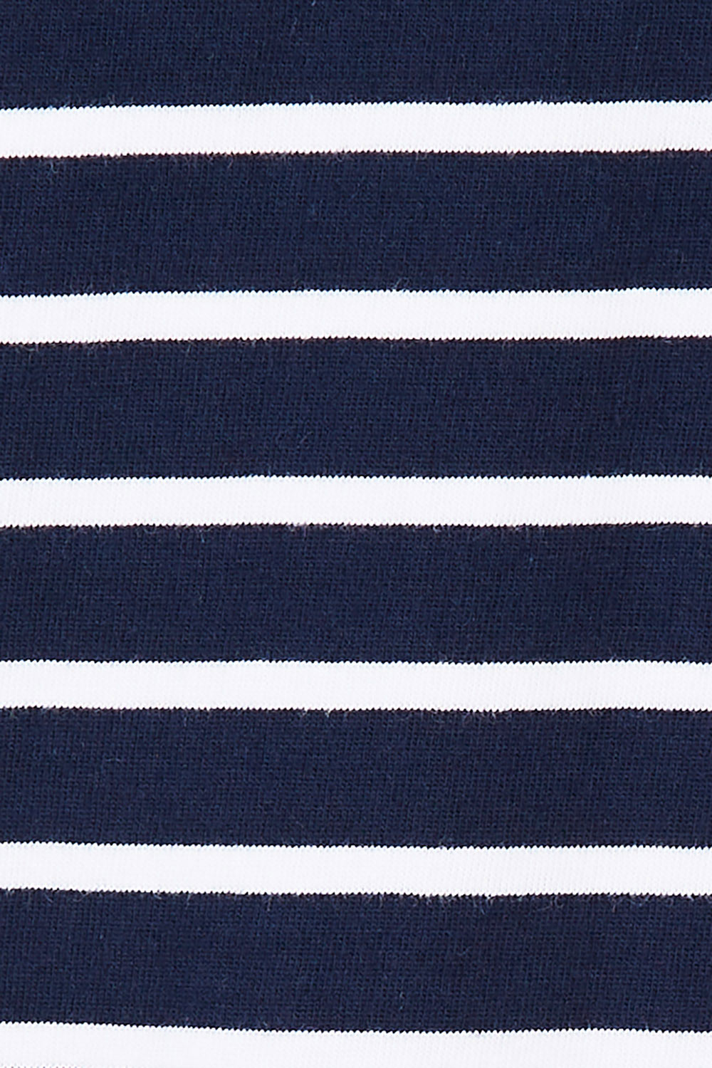 Product shot of the Fundamental Mary Stripe Dress in colour Navy (Blue), detail