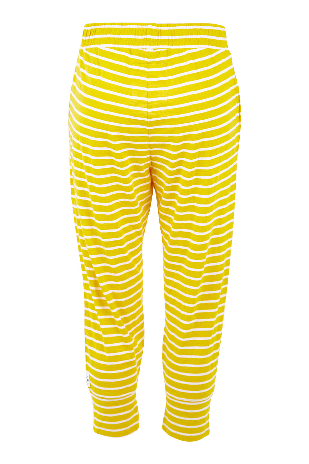 Product shot of the Fundamental Brunch Pant Stripe in colour Mustard, from the back