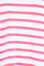 Product shot of the Fundamental Scoop Cotton Tank – Whitepink in colour Whitepink, showing detail
