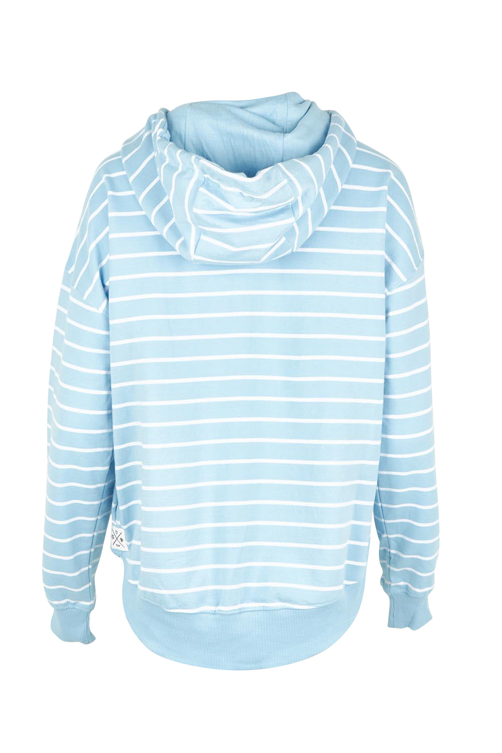 Fundamental Stripe Lounger Scoop Hoody - Lightblue